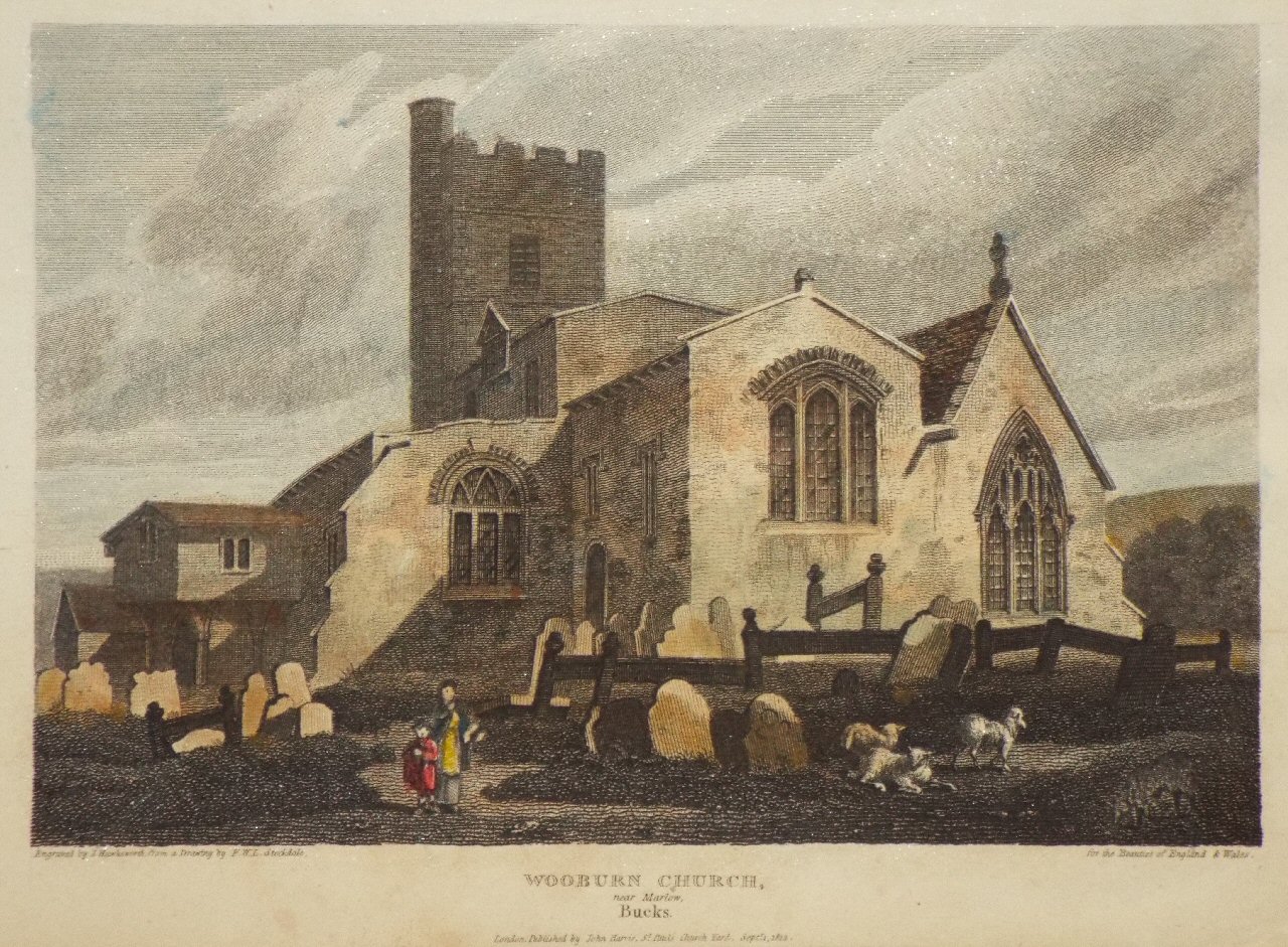 Print - Wooburn Church, near Marlow, Bucks - Hawksworth